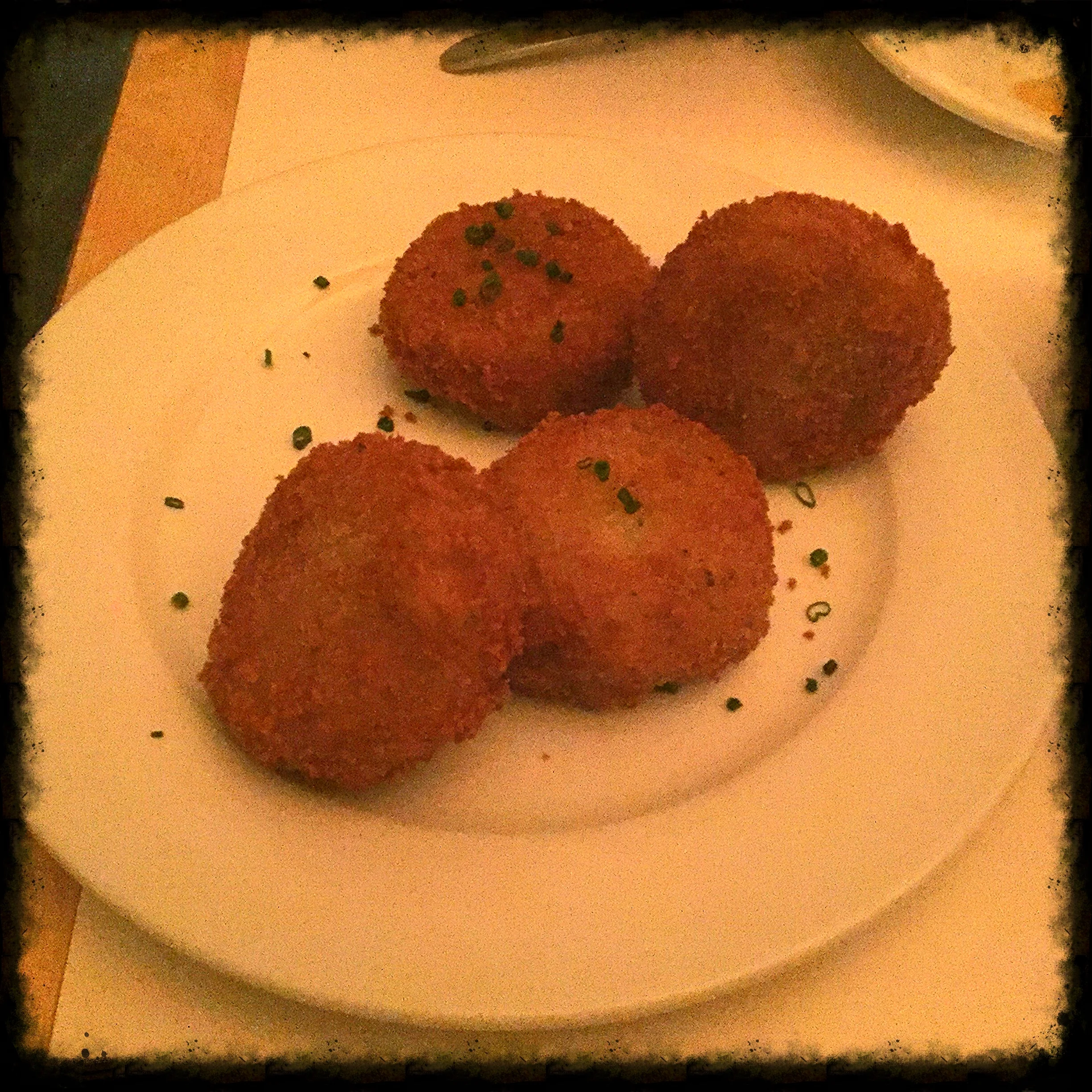 Broccoli arancini from Little Pine Organic Vegan Bistro