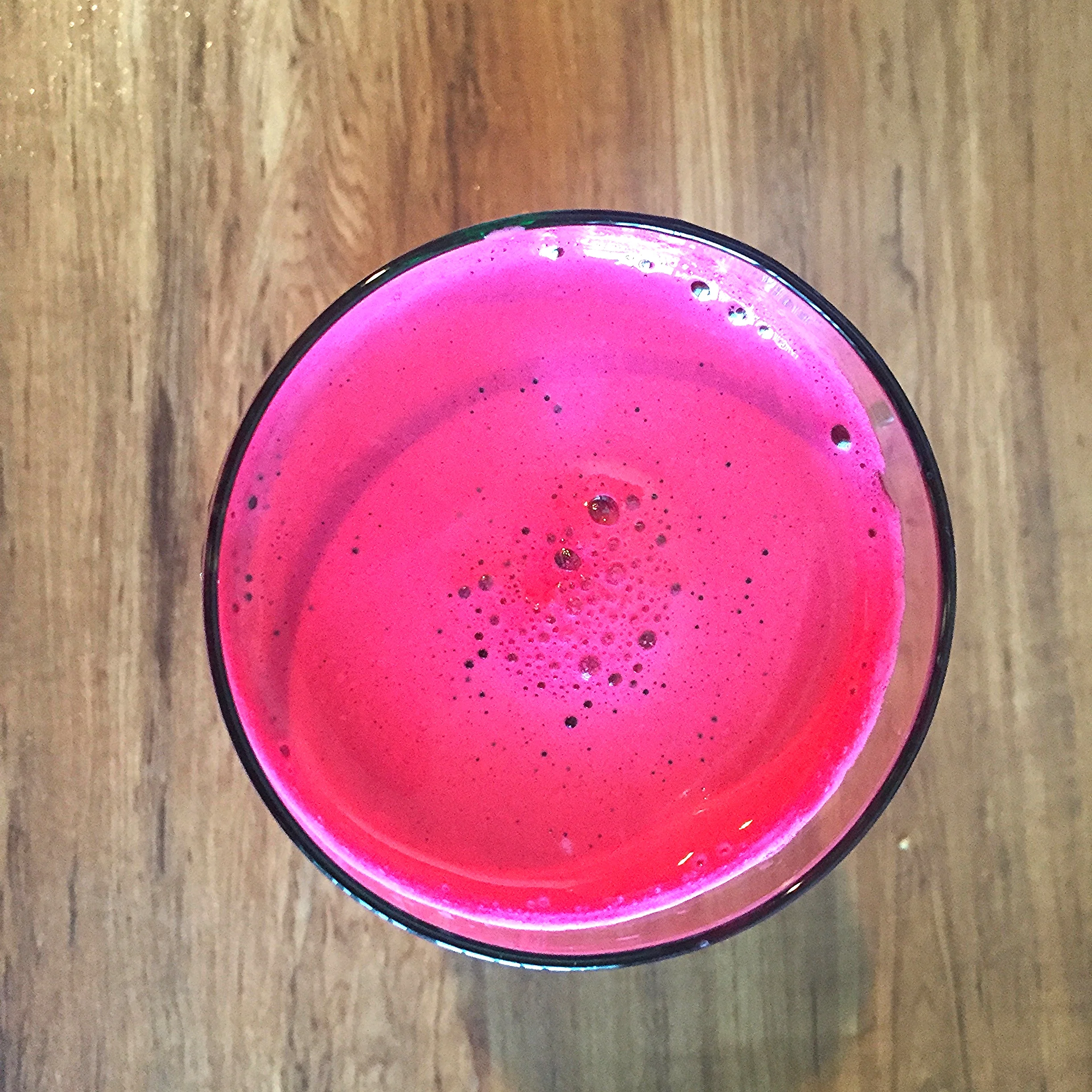 Beet, pear, carrot and parsley juice will get "things" moving