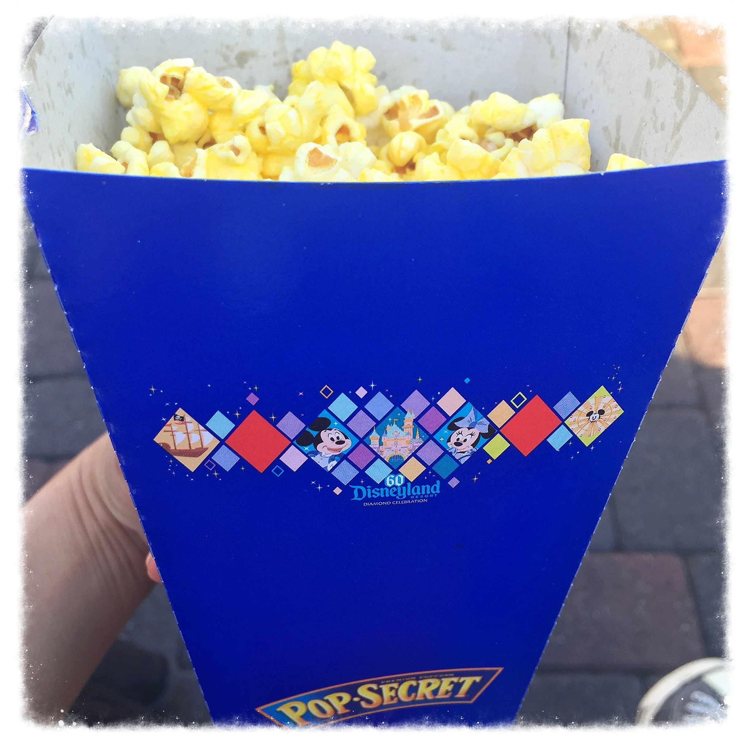 Vegan "buttered" popcorn at Disneyland