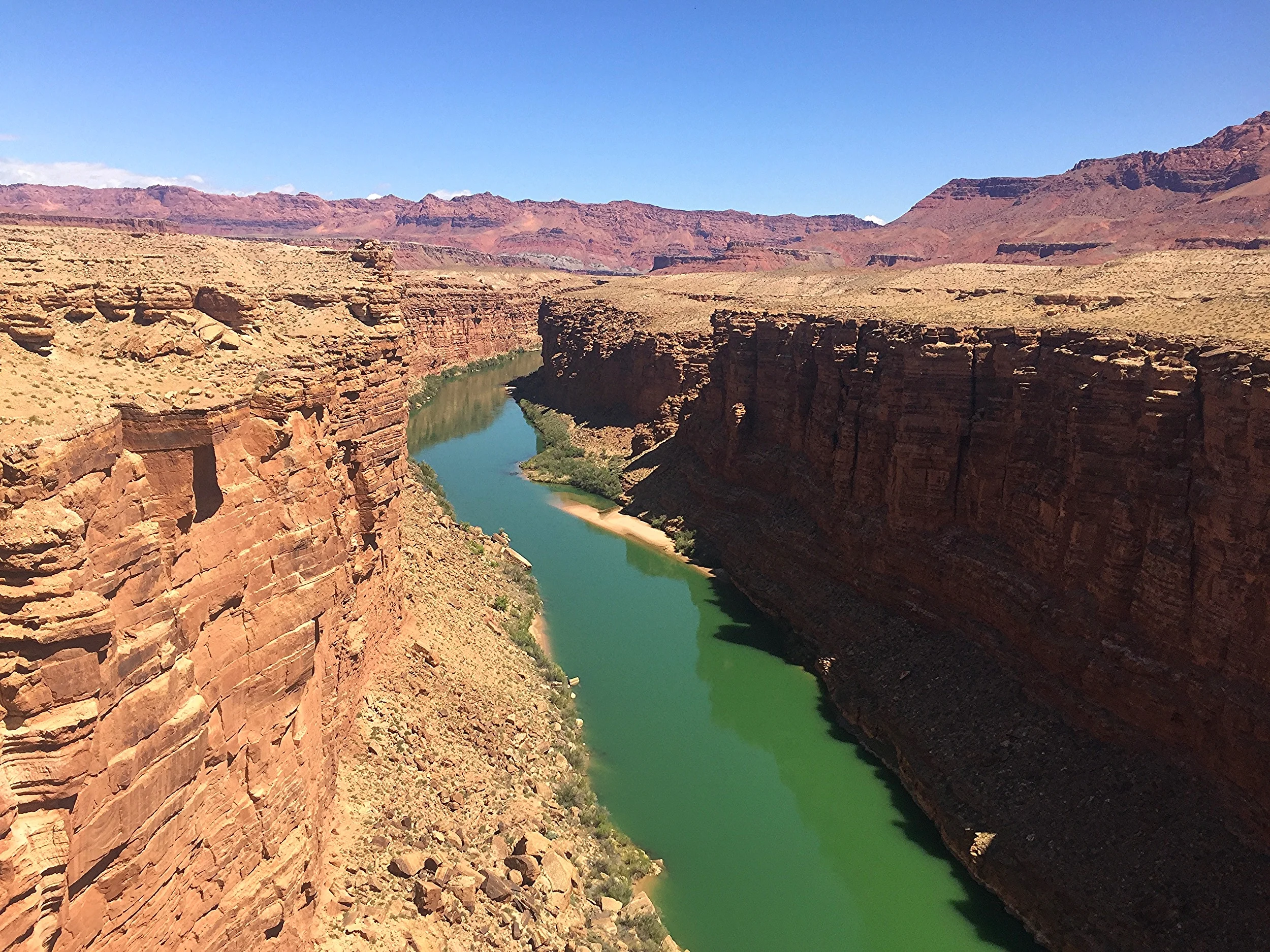 Colorado River on the north side of the Navajo Bridge