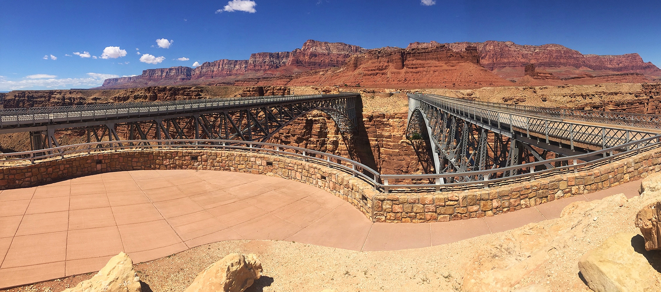 Navajo Bridge overlooking Vermillion Cliffs