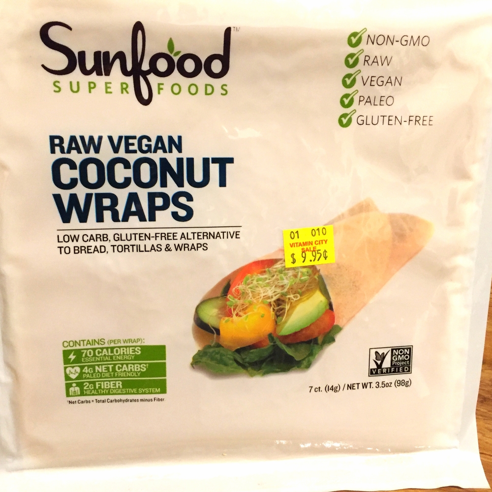 Sunfood Super Foods Raw Vegan Coconut Wraps