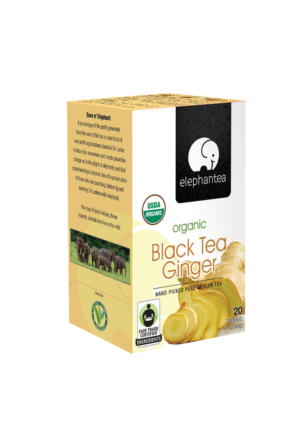 elephantea Organic Black Tea Ginger