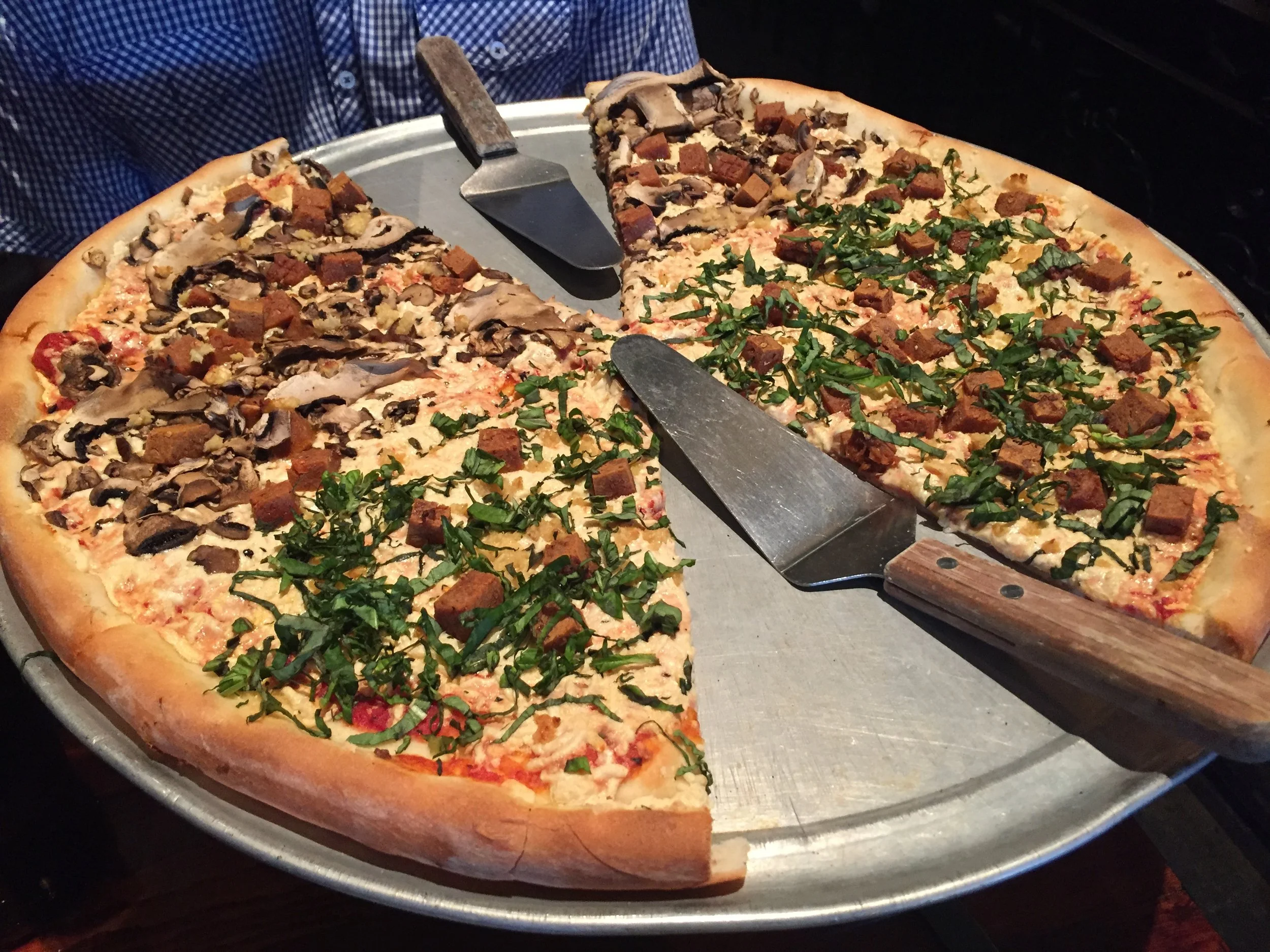 Vegan pizza from Rocco's in Seattle