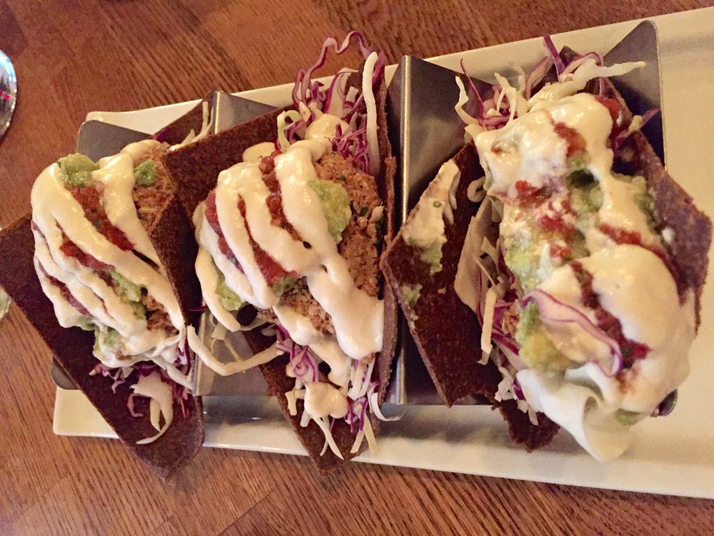 Raw vegan tacos from Zend Conscious Lounge