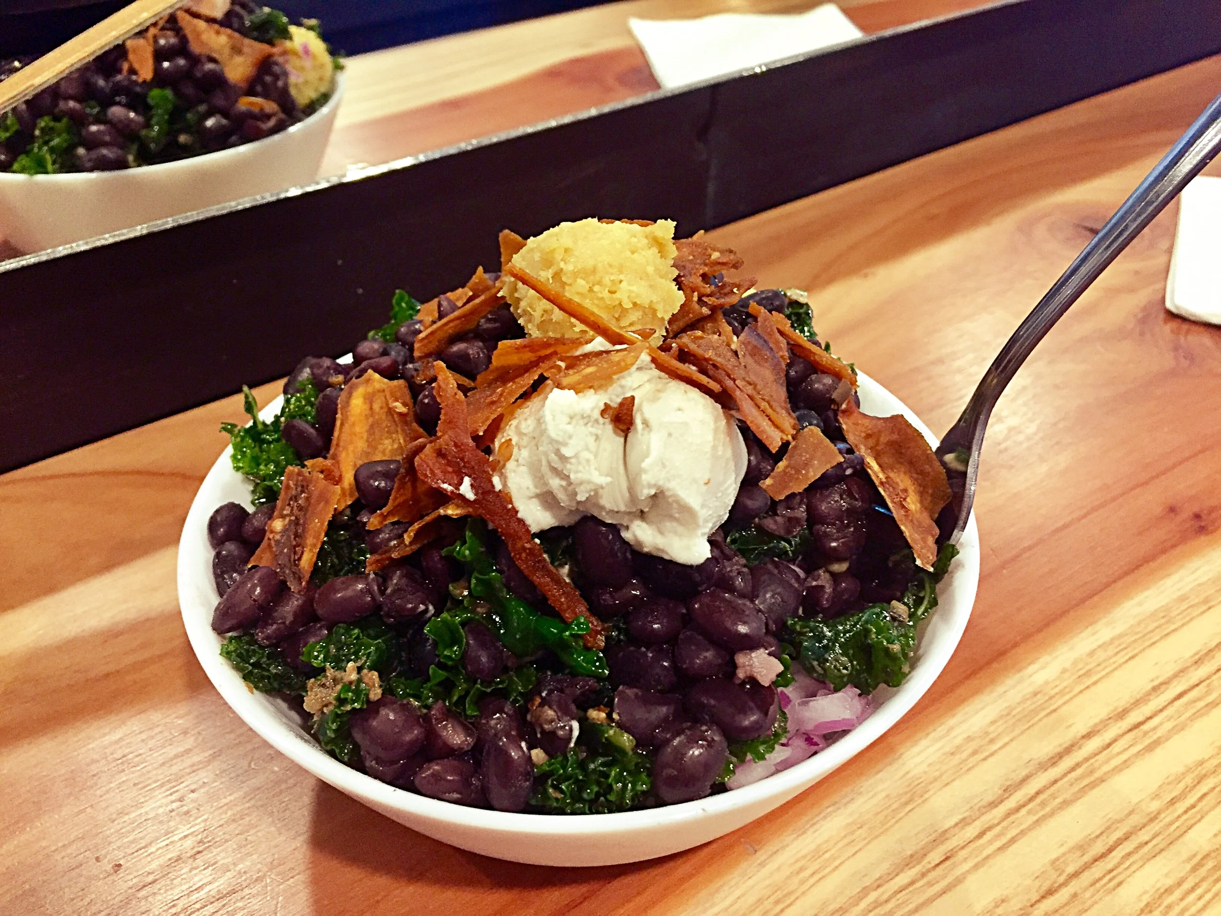 Kale, black bean bowl from Pixie Retreat in Portland, Oregon