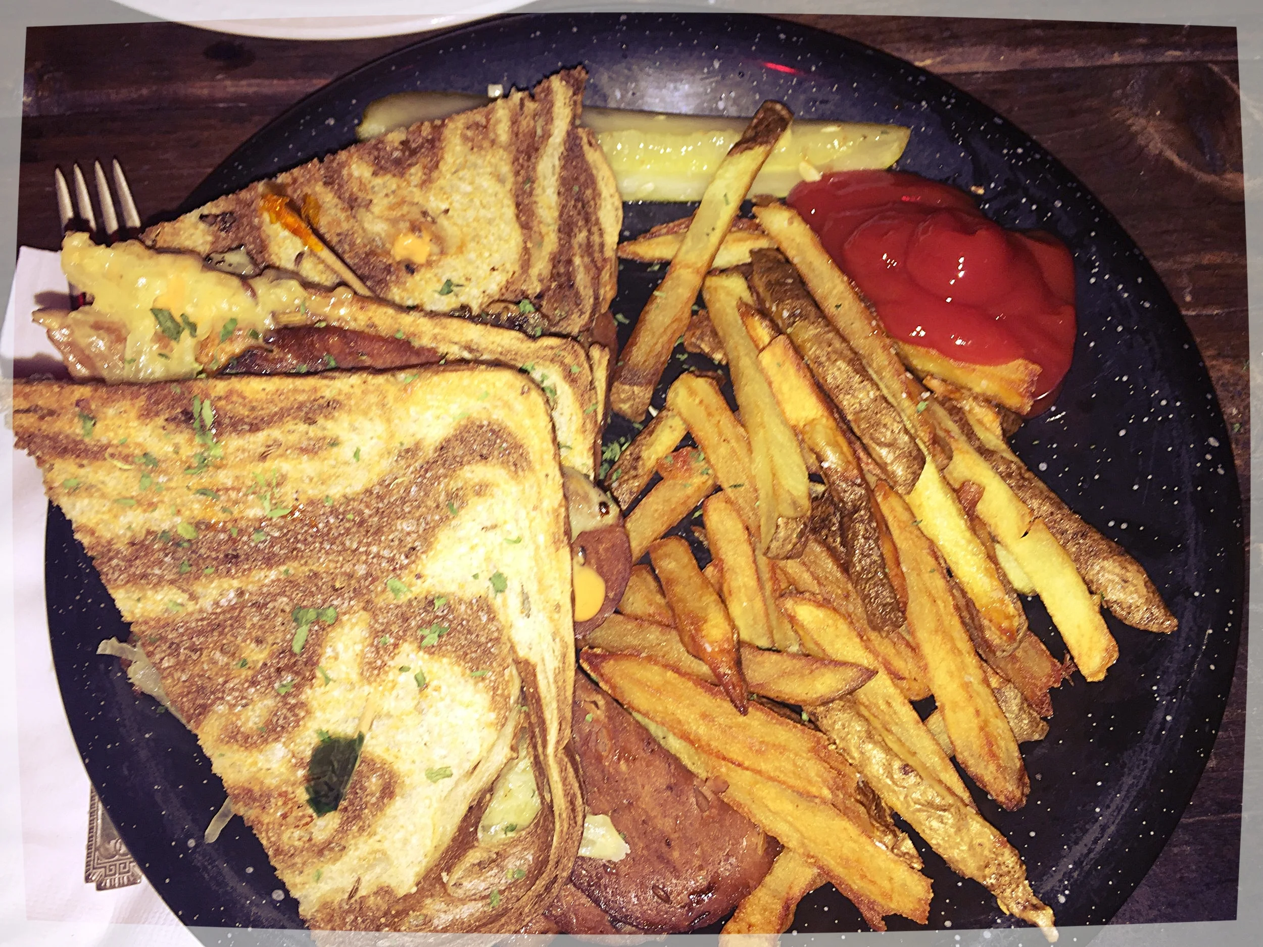 Vegan reuben sandwich from Highline Bar in Seattle, Washington