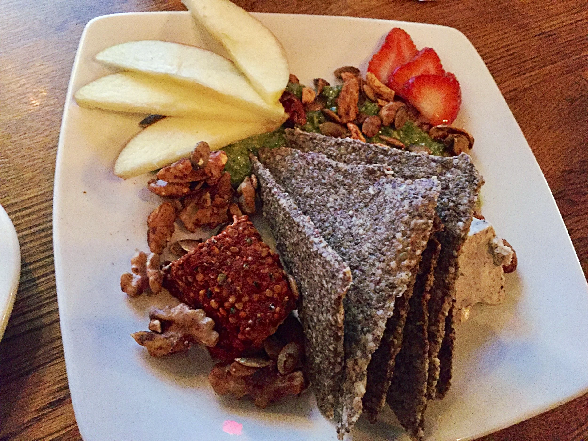 Vegan cheese spread from Zend Conscious Lounge in Vancouver