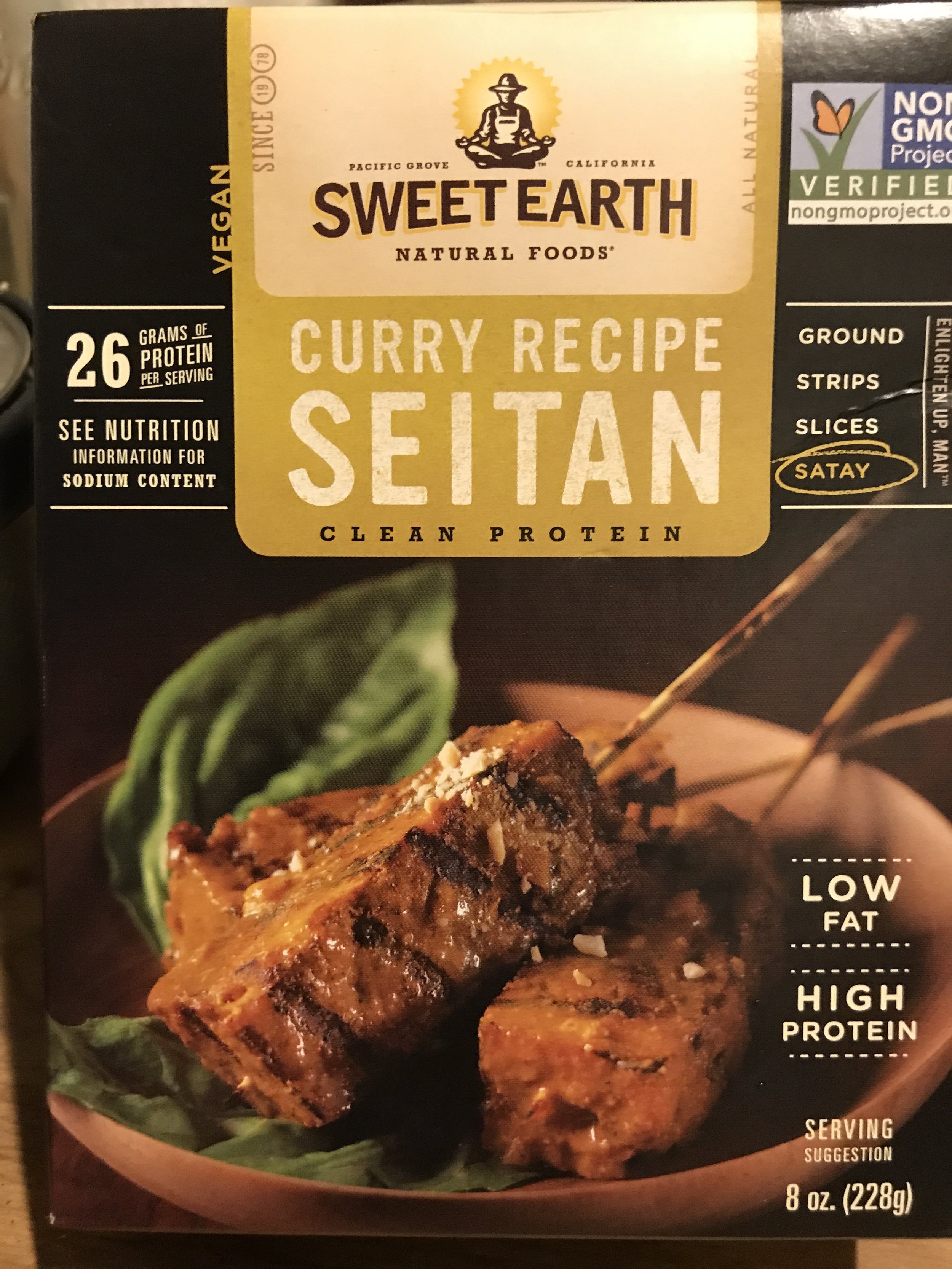 Sweet Earth curry seitan made with vital wheat gluten