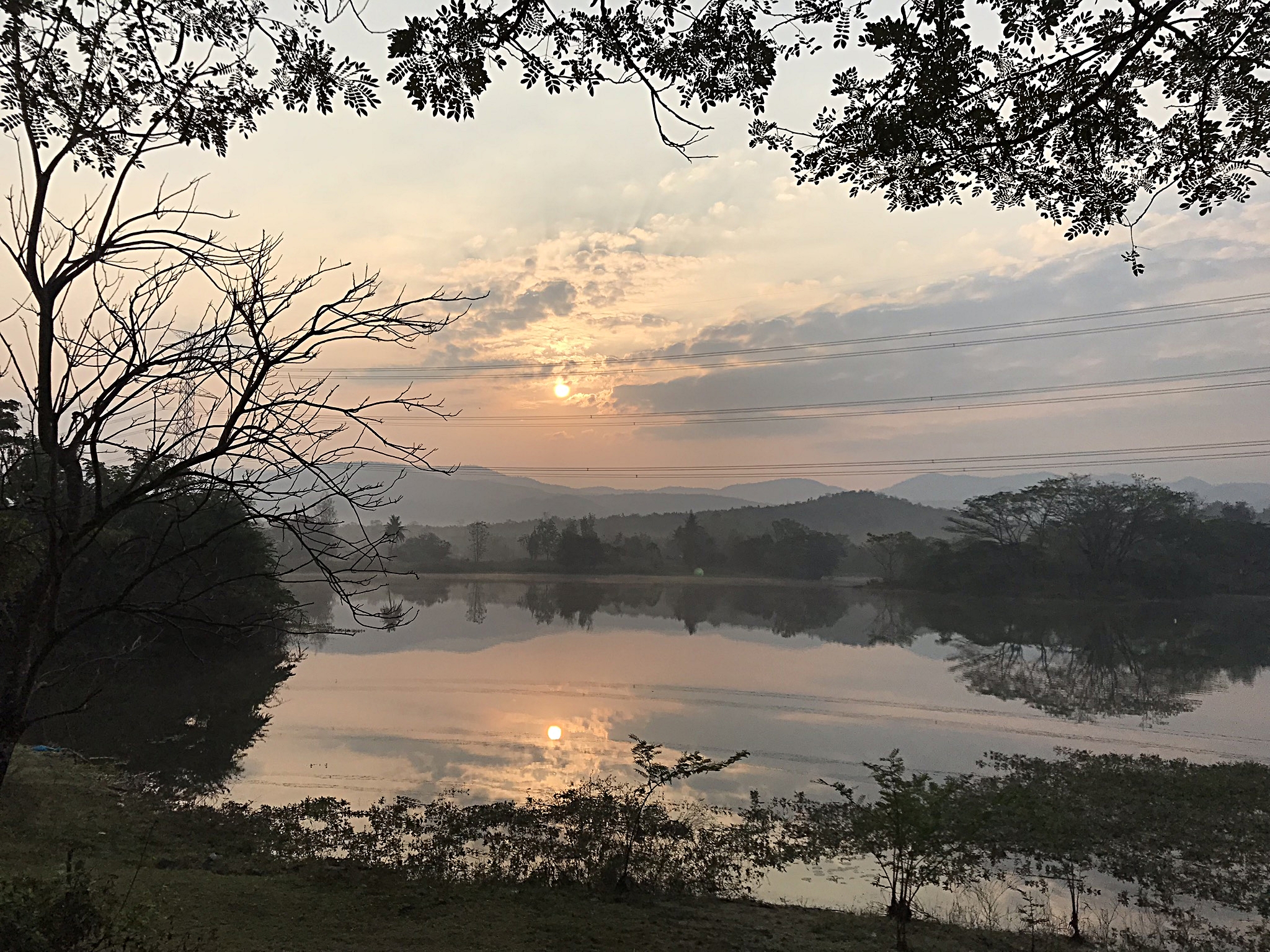 Sunrise over the lake outside of WFFT