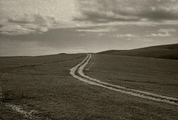 Luís Barreira Road, 1996 Estepe mongol Fotografia Gelatin Silver print arquivo: F_232_13039, 1996 Série: Landscapes