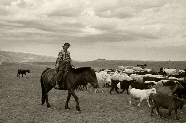 Luís Barreira na terra de ninguém - estepe mongol Mongólia, 1996 Fotografia Gelatin Silver print arquivo: F_232_13042, 1996