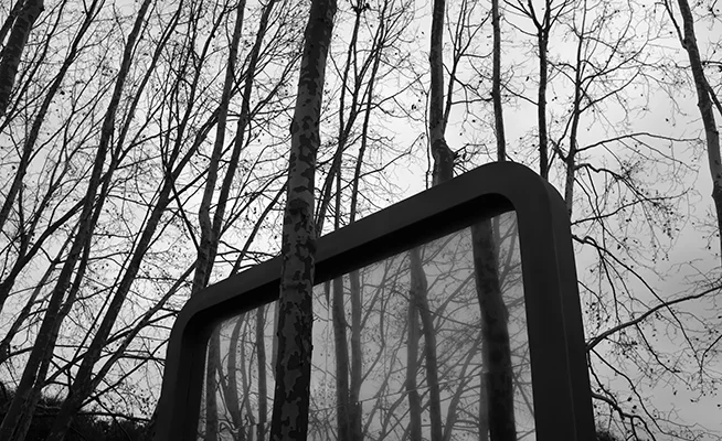 Luís Barreira Fragmento da obra de José Pedro Croft (1998) Parque das Nações, 2018 Lisboa série: no parque Fotografia arquivo: 2018_12_15_DSCF1314