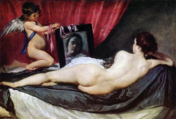 Diego Velázquez, Vénus ao espelho , 1647-51 Dimensões: 142x177 cm National Gallery, Londres