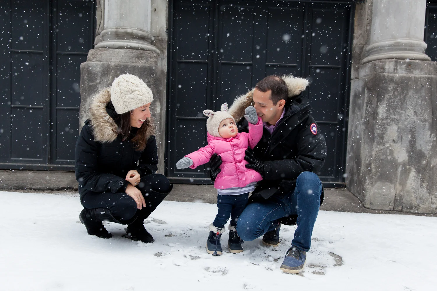 Photos de famille dans le Vieux-Montréal