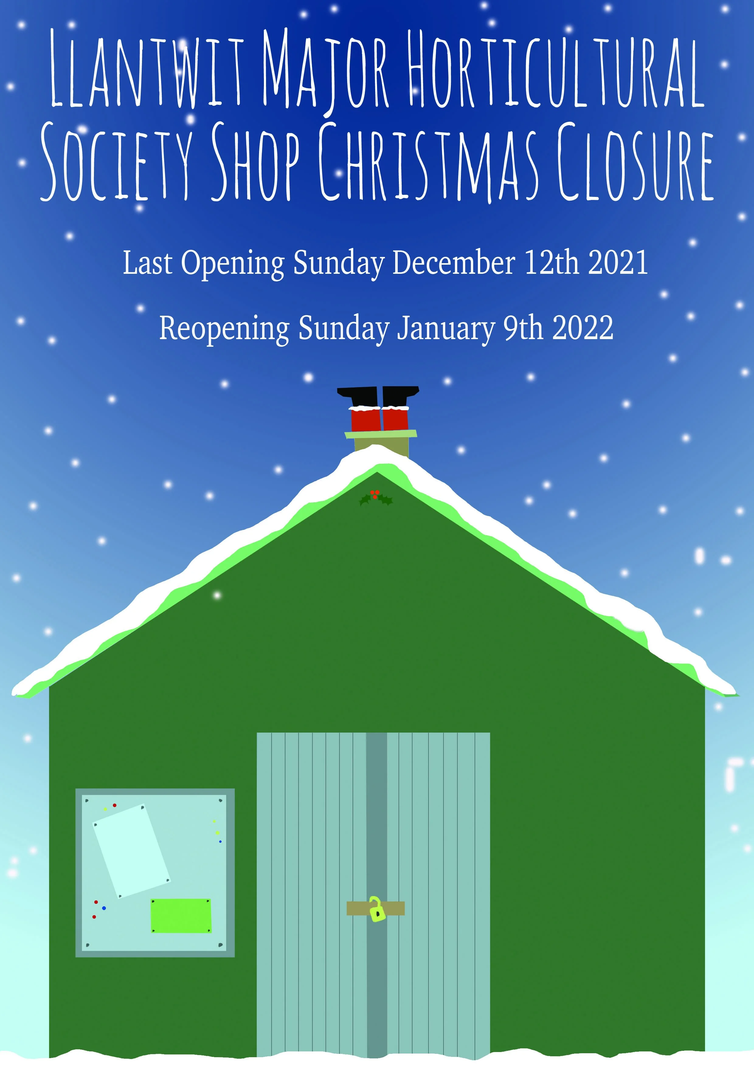 Society Store Closed for Christmas Reopening!