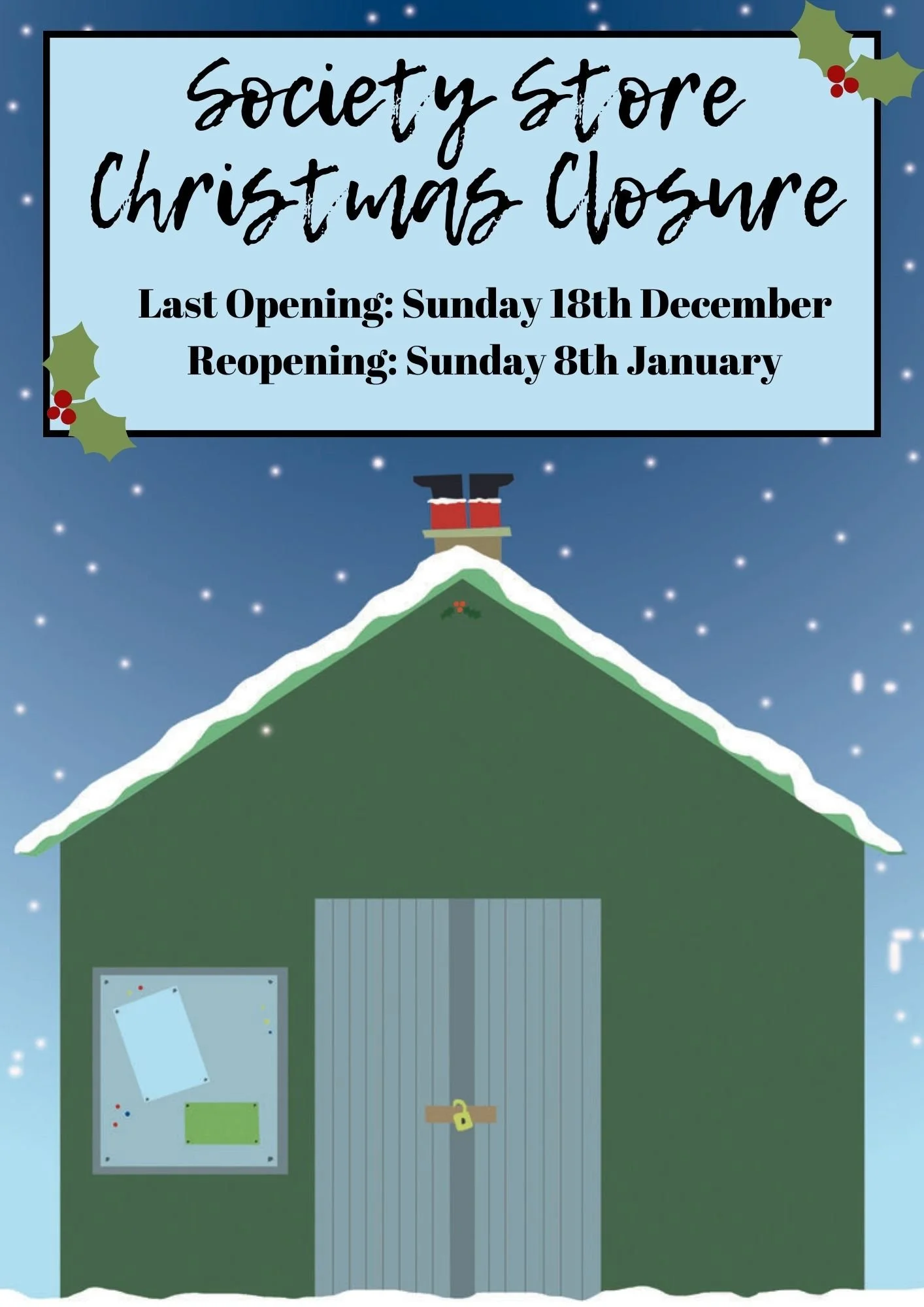 Store Reopening Tomorrow!