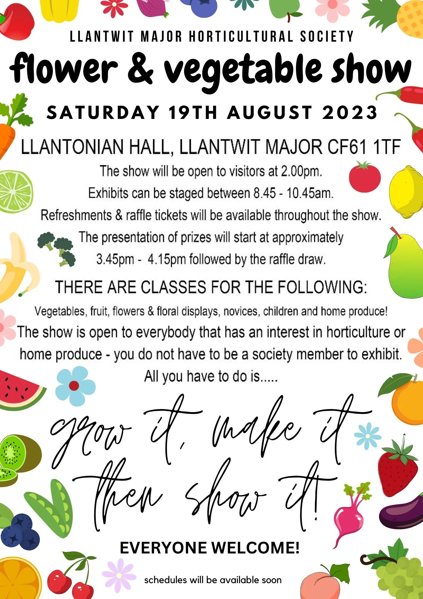 Don't forget our summer show is coming!