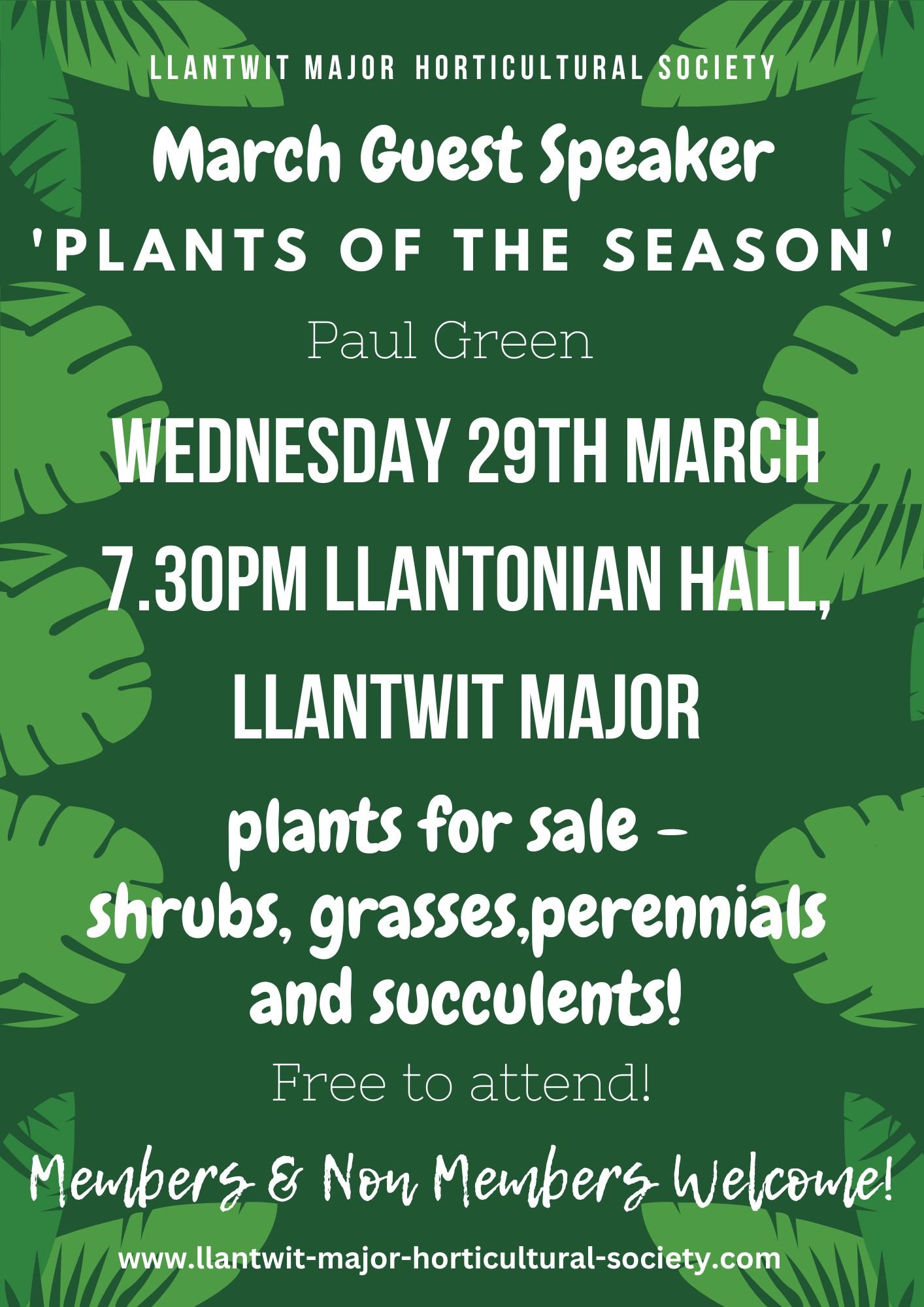 Tomorrow's March Guest Speaker