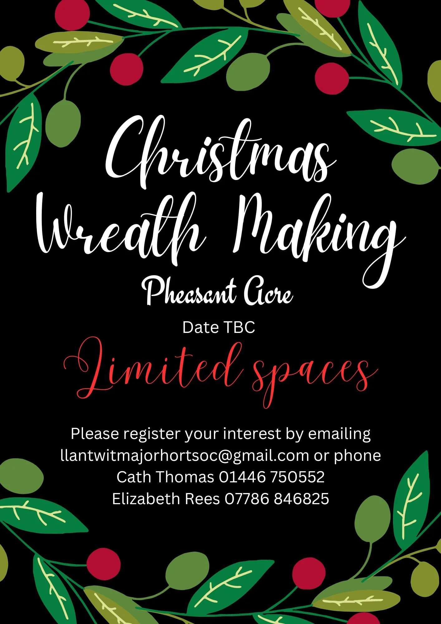 Christmas Wreath Making - REGISTER YOUR INTEREST  