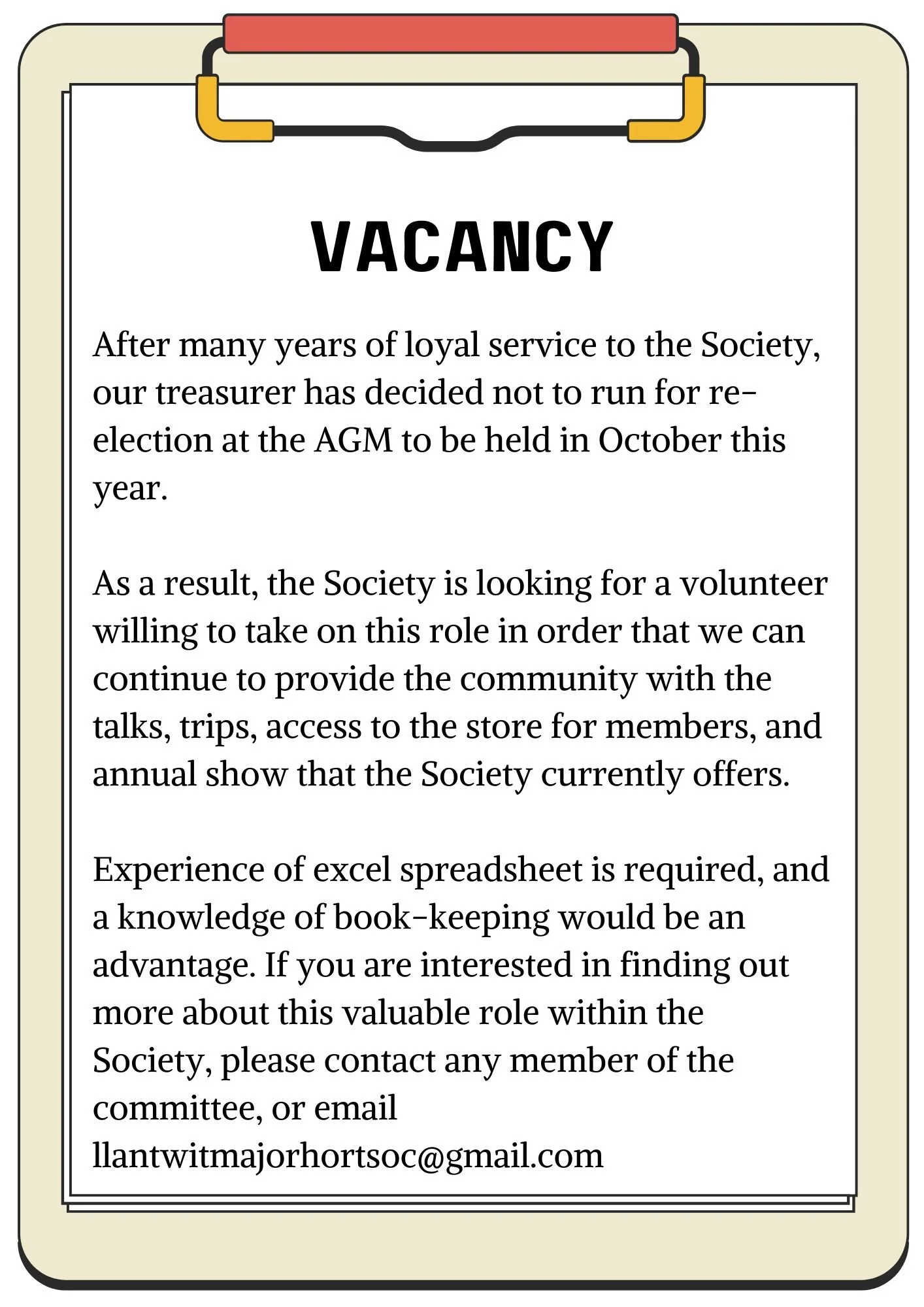 Committee vacancy   