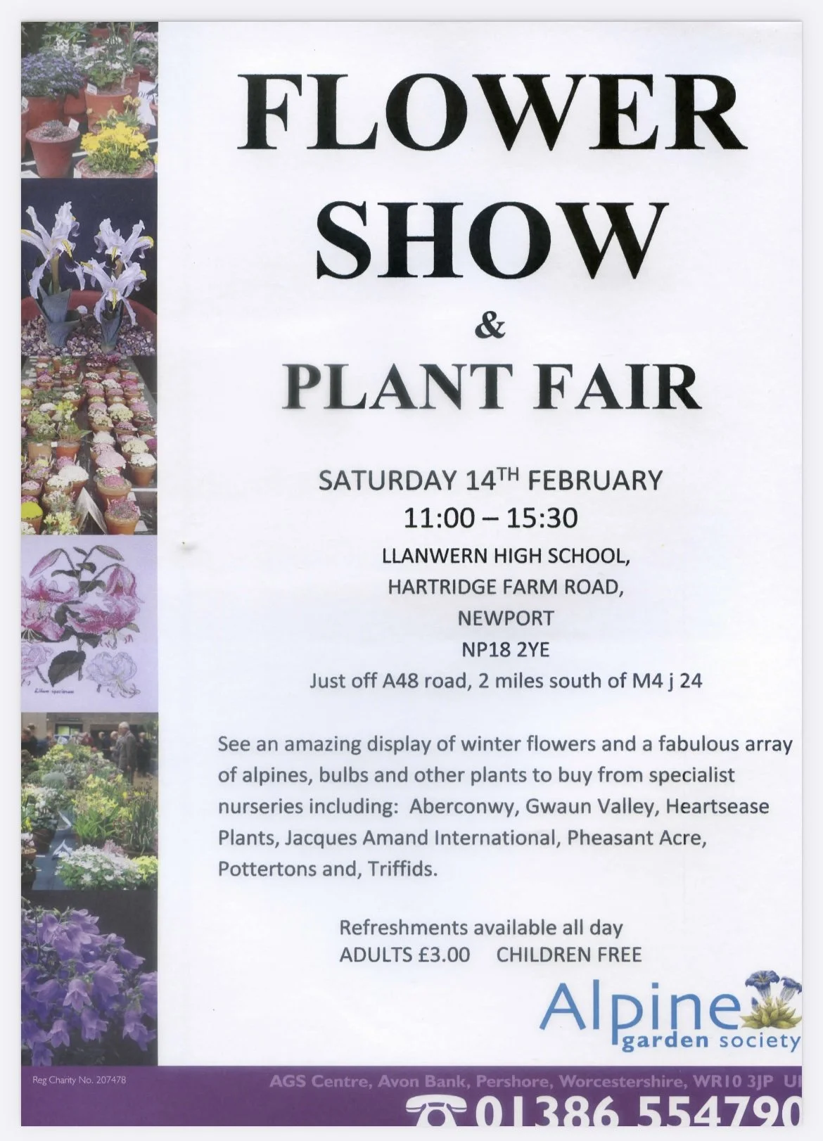 Alpine Gardening Society Flower Show TOMORROW 