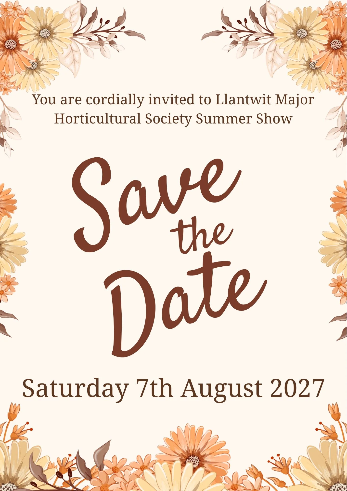 Save the date…..