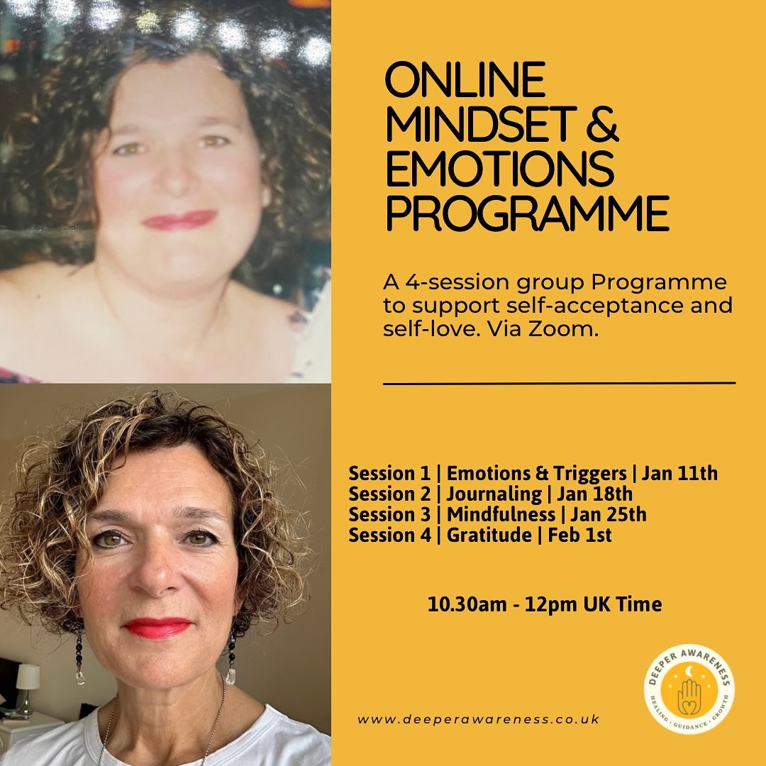 NEXT ONLINE MINDSET &amp; EMOTIONS COURSE:

Join us in January🧡

This Programme; focuses on emotional well-being through self-connection and group support. 

We will discuss tools to help you connect more with yourself; supporting self-love and grow