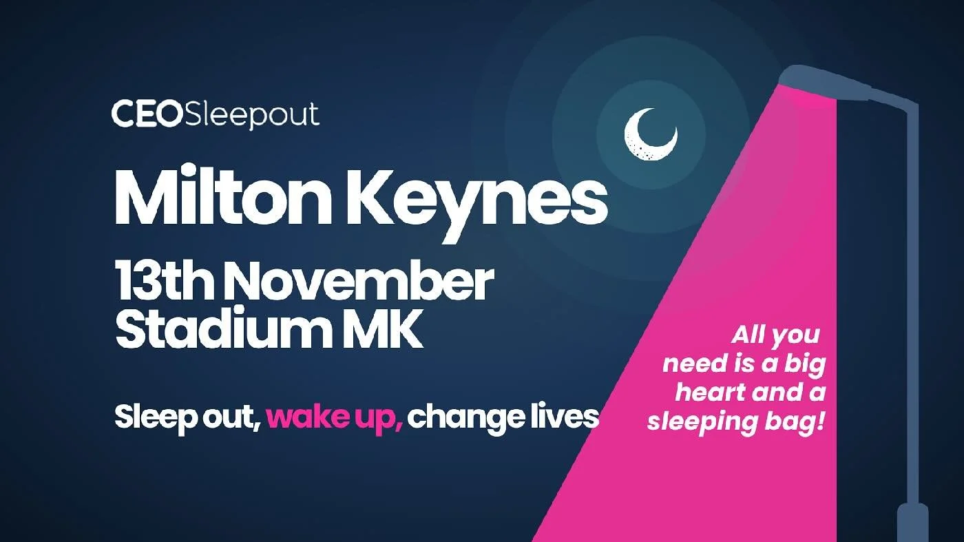 𝐏𝐫𝐨𝐮𝐝 𝐭𝐨 𝐁𝐞 𝐏𝐚𝐫𝐭 𝐨𝐟 𝐂𝐄𝐎 𝐒𝐥𝐞𝐞𝐩𝐨𝐮𝐭 𝐌𝐊 𝟐𝟎𝟐𝟓
This November, I’ll be spending one night sleeping outdoors as part of the CEO Sleepout Milton Keynes 2025 — raising money and awareness for people facing homelessn