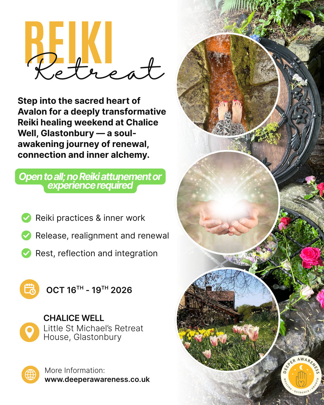 Reiki Retreat (Chalice Well; Glastonbury)