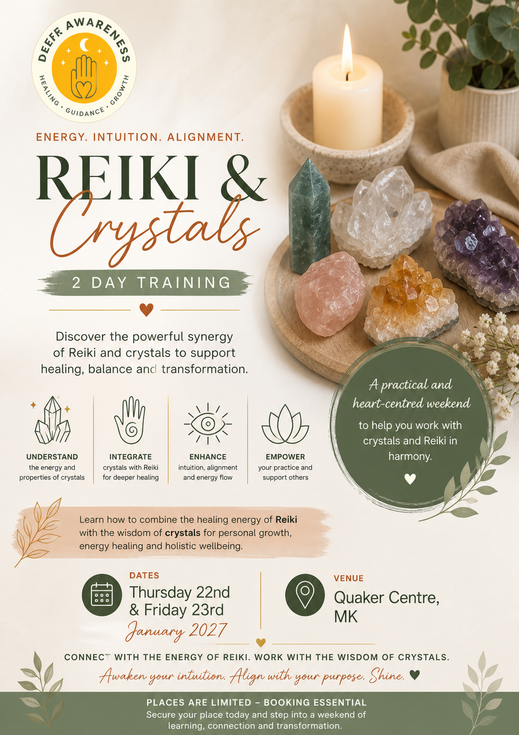 Reiki &amp; Crystal Healing Training Course (Level 2+) - Milton Keynes | 2 days