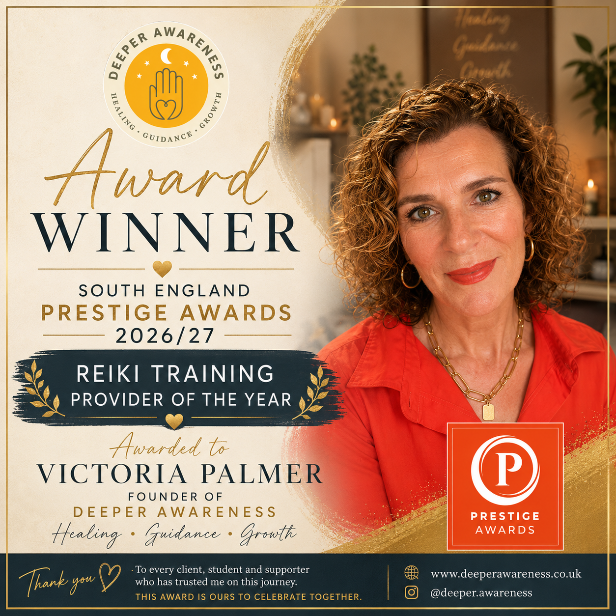 Deeper Awareness Named Reiki Training Provider of the Year