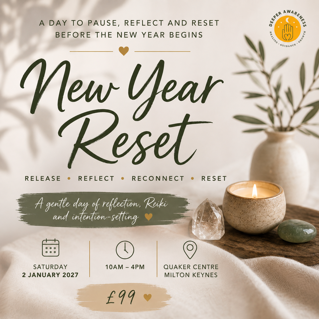 New Year Reiki Reset Workshop - Jan 2027