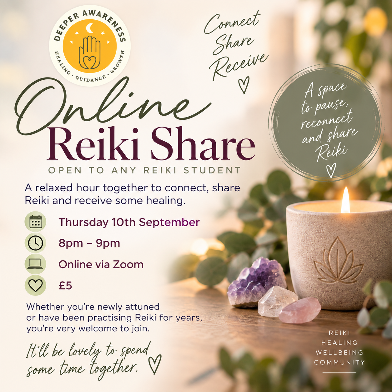 Online Reiki Share | Sept 2026