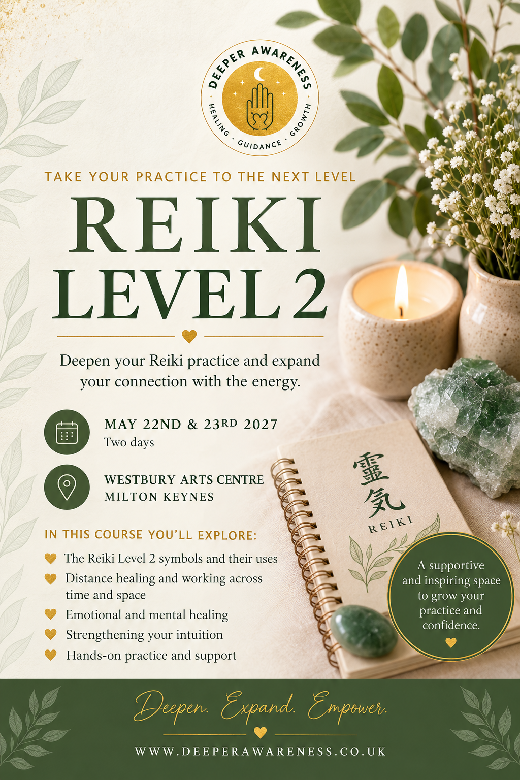 Reiki Level 2 Training Course - May 2027 (Milton Keynes)