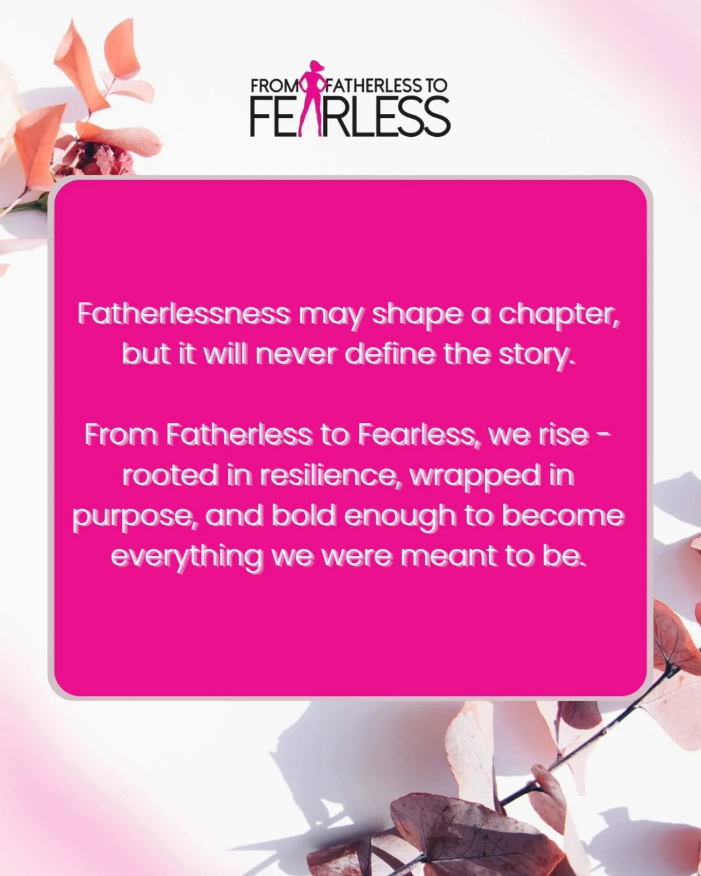 Our story is bigger than what we&rsquo;ve lost. It&rsquo;s about who we&rsquo;re becoming. 💗✨
.
#FromFatherlessToFearless #FearlessFutures #ResilientGirls #PurposeDriven #BreakingCycles #EmpoweredWomen #HopeInAction