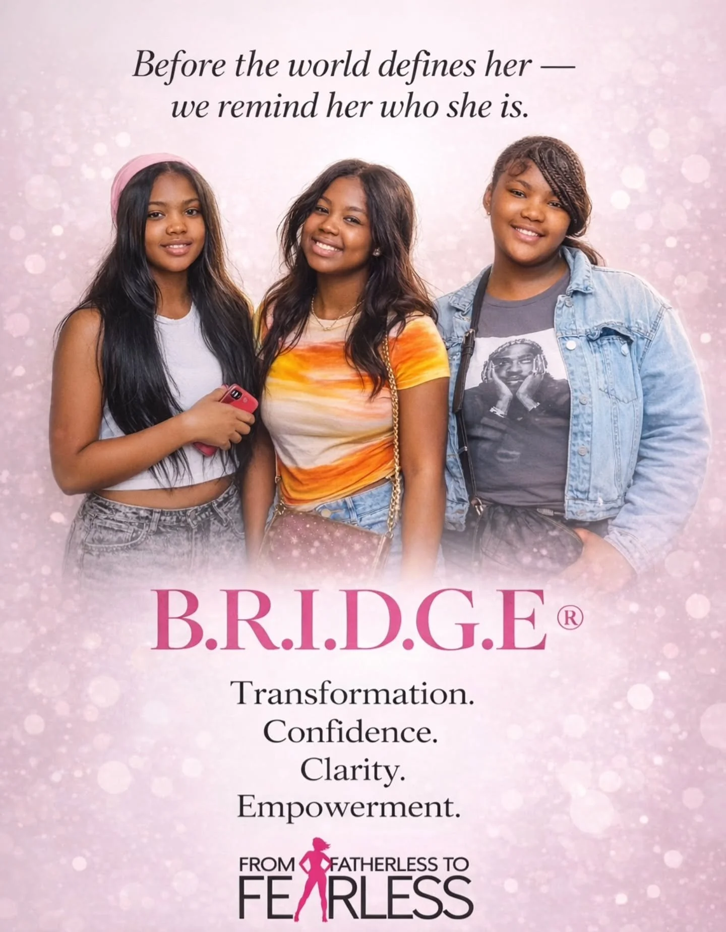 In our community, too many fatherless girls and their families face barriers to the tools and resources they deserve. Since 2016, From Fatherless to Fearless has impacted over 2,000 lives&mdash;but there's still so much more to do. 💪✨

You can help 