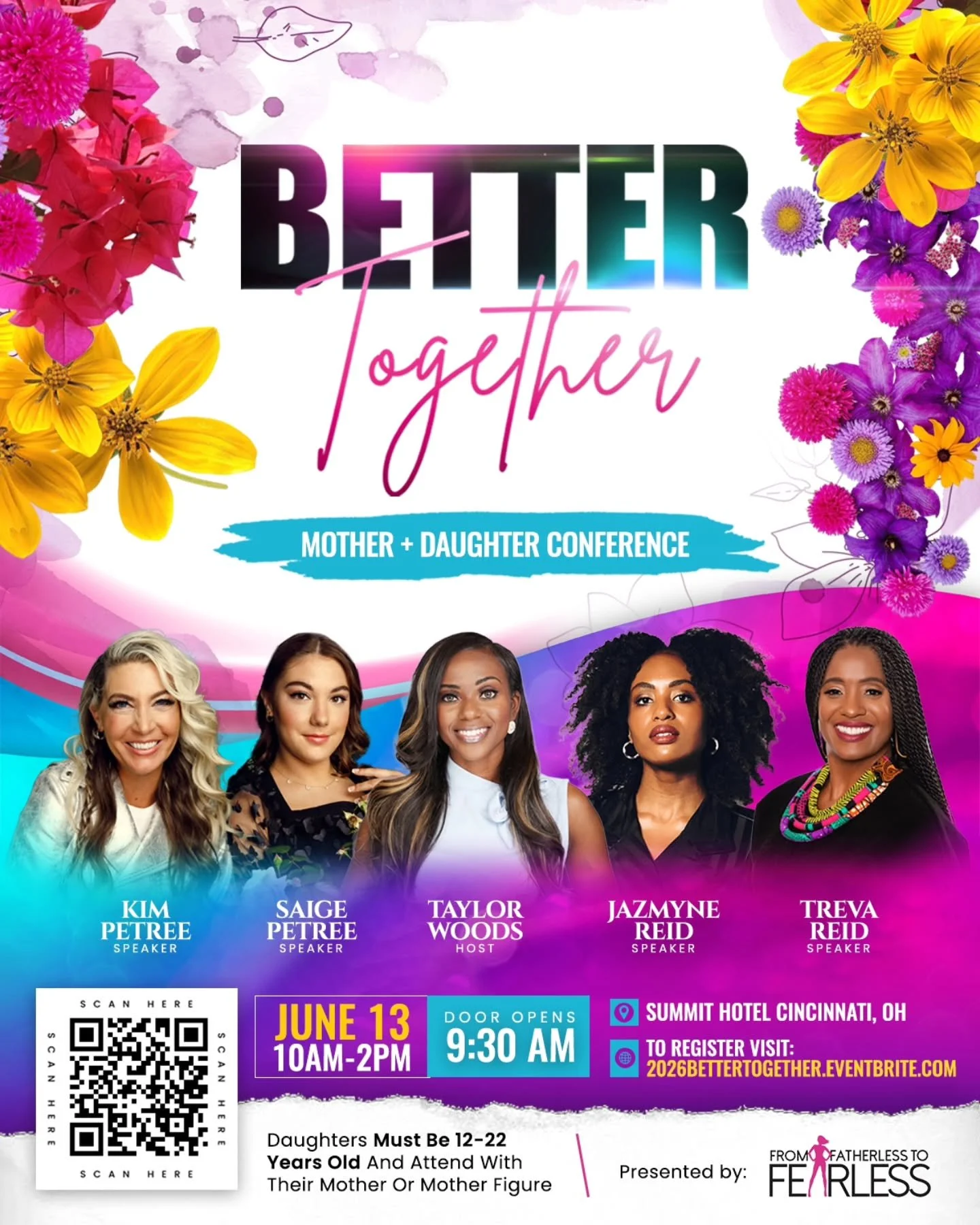 ✨ Registration is officially OPEN! ✨

The Better Together Mother + Daughter Conference is more than an event, it&rsquo;s a space to connect, grow, and be seen 💕

Join us for a powerful day filled with inspiration, meaningful conversations, and unfor