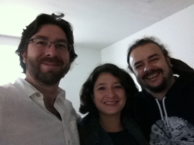 Netanel Miles-Yépez, Sarah Leila Manolson, and Adam Bucko hanging-out at the Abode of the Message.