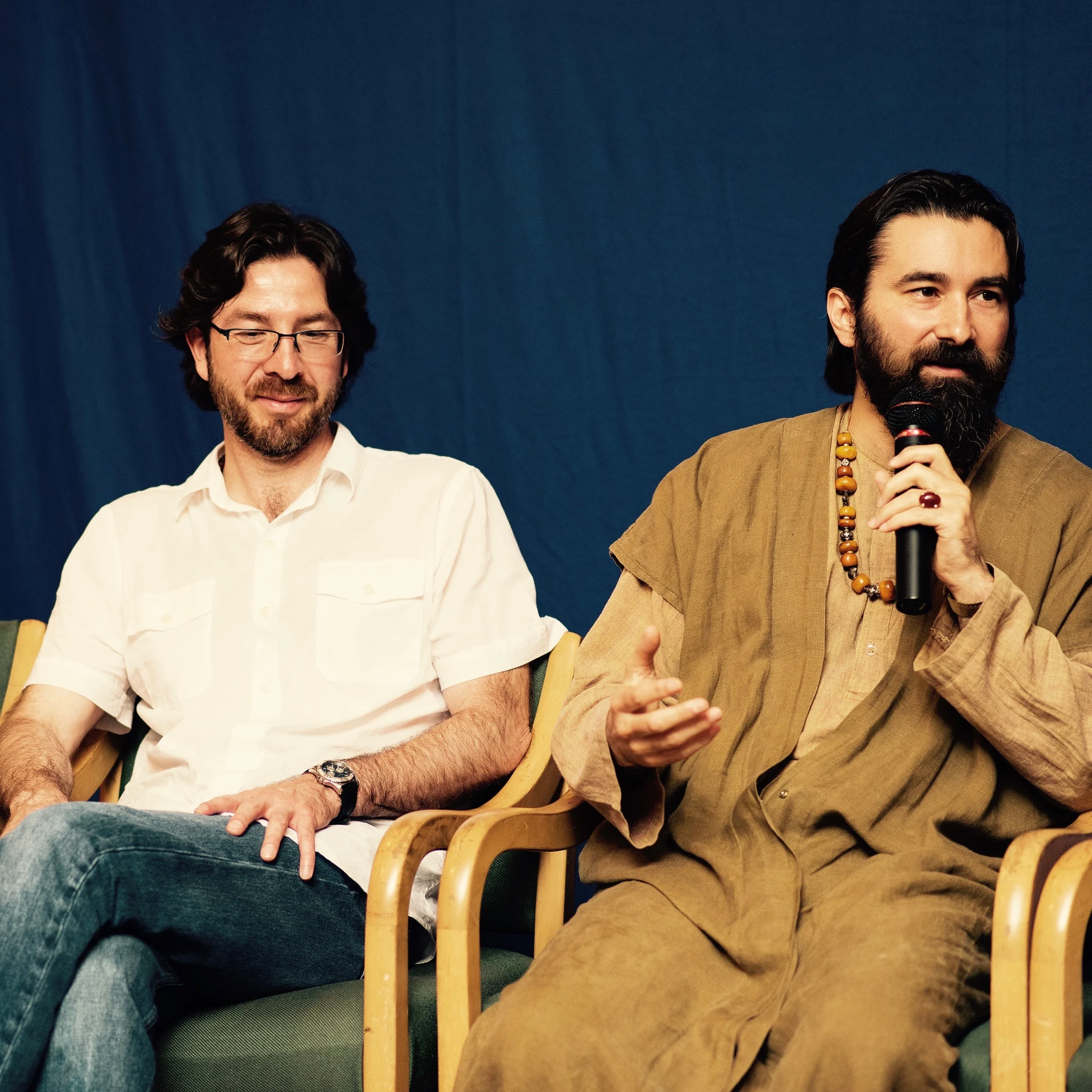 Netanel Miles-Yépez and Zia Inayat-Khan at the Abode of theMessage, New Lebanon, NY, July 2015. Photo by Hilary Benas.