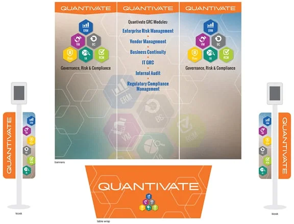   Quantivate Banners, Table Wrap &amp; iPad kiosks  