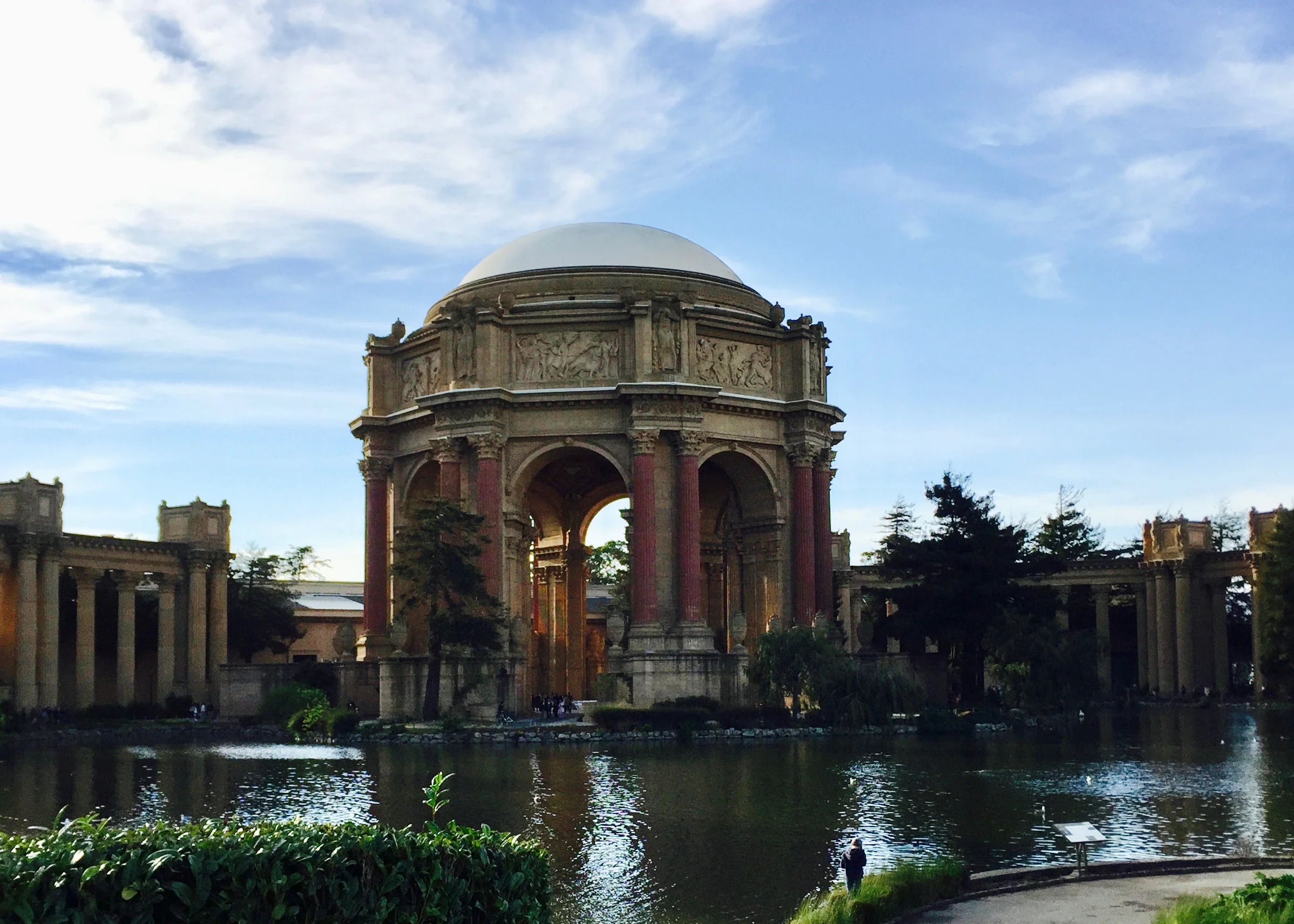 The Place of Fine Arts in San Francisco on a fine March day.