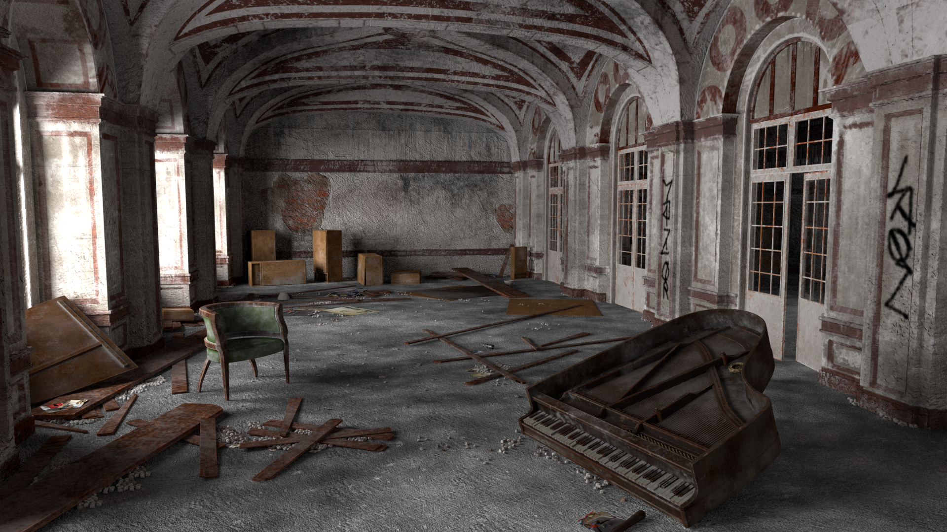  Abandoned Room  Maya / Substance Painter / Renderman 
