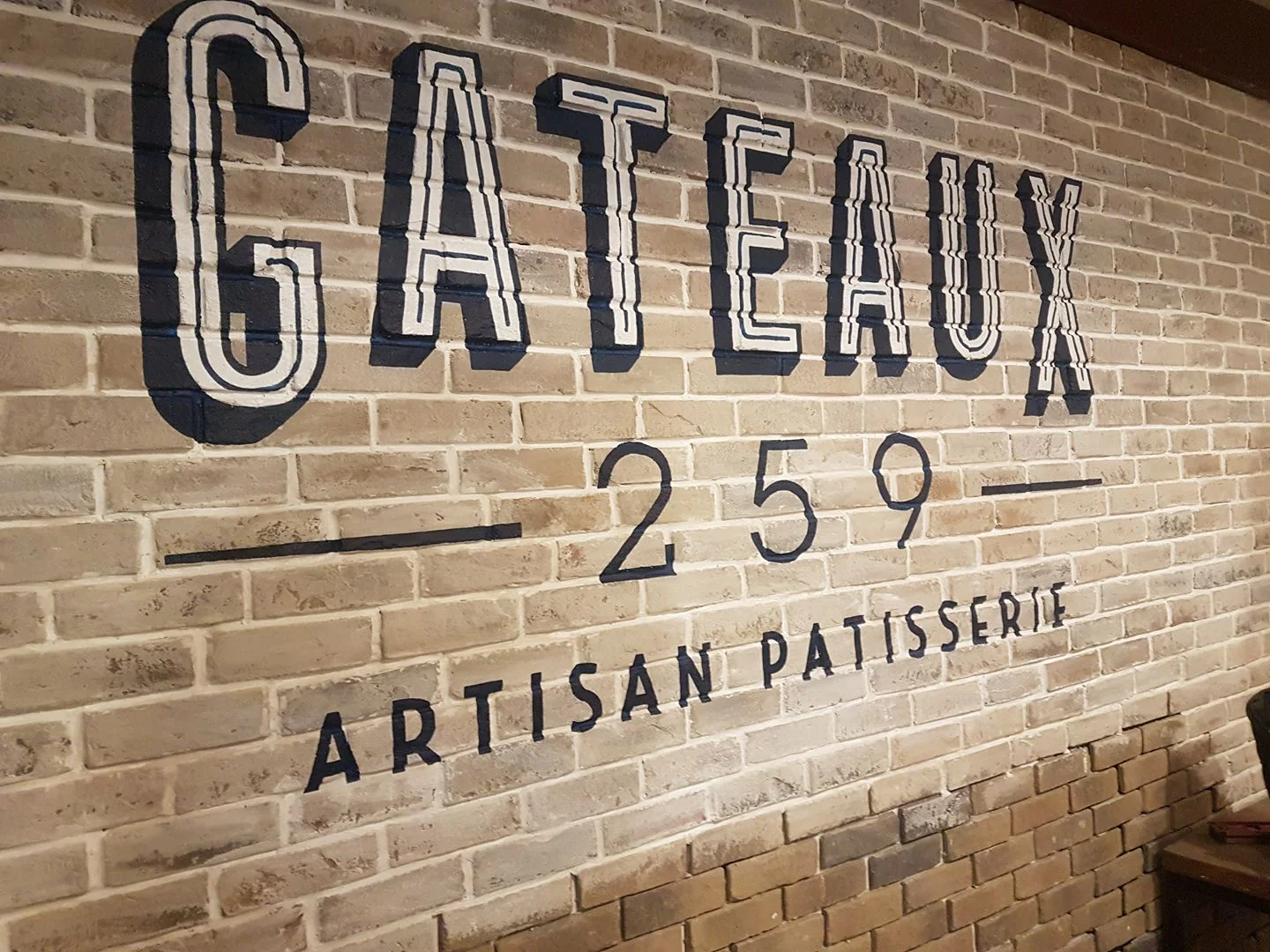 Gateaux Patisserie Hand Painted Signage
