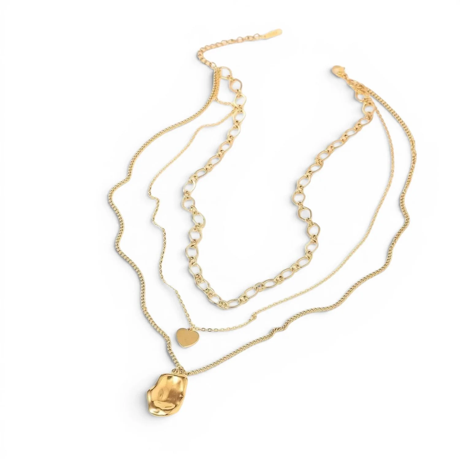 Triple Strand Layered Necklace