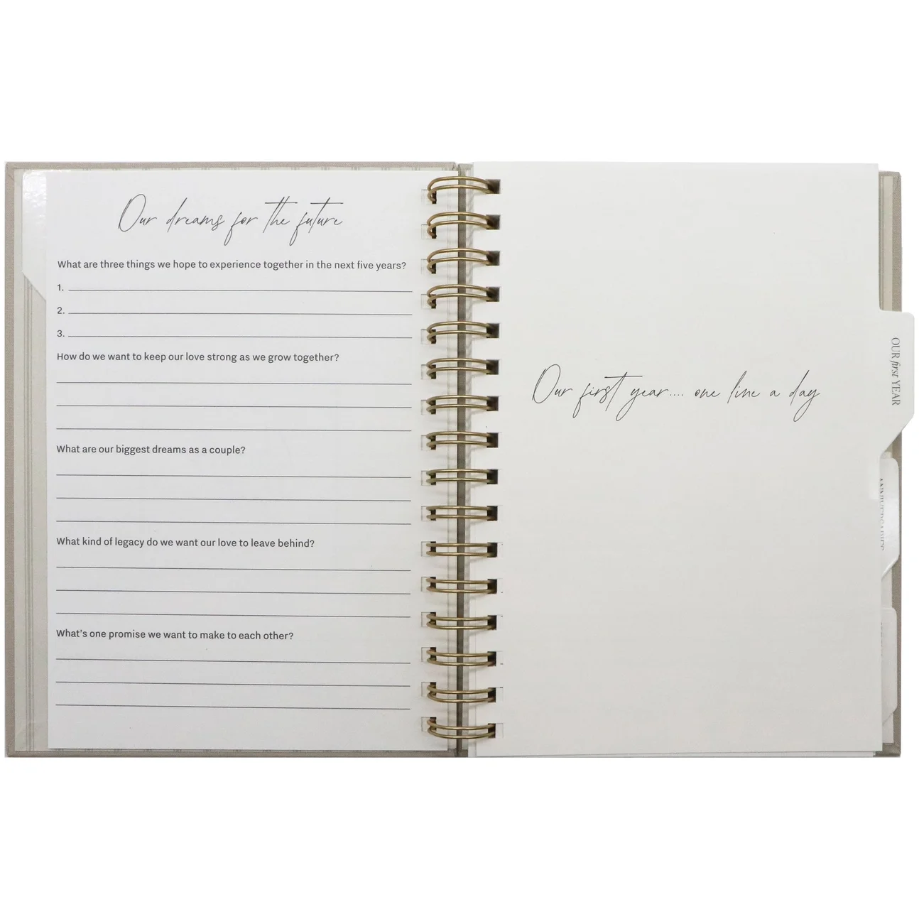 Heirloom marriage keepsake journal with elegant design for newlyweds and wedding gift giving.