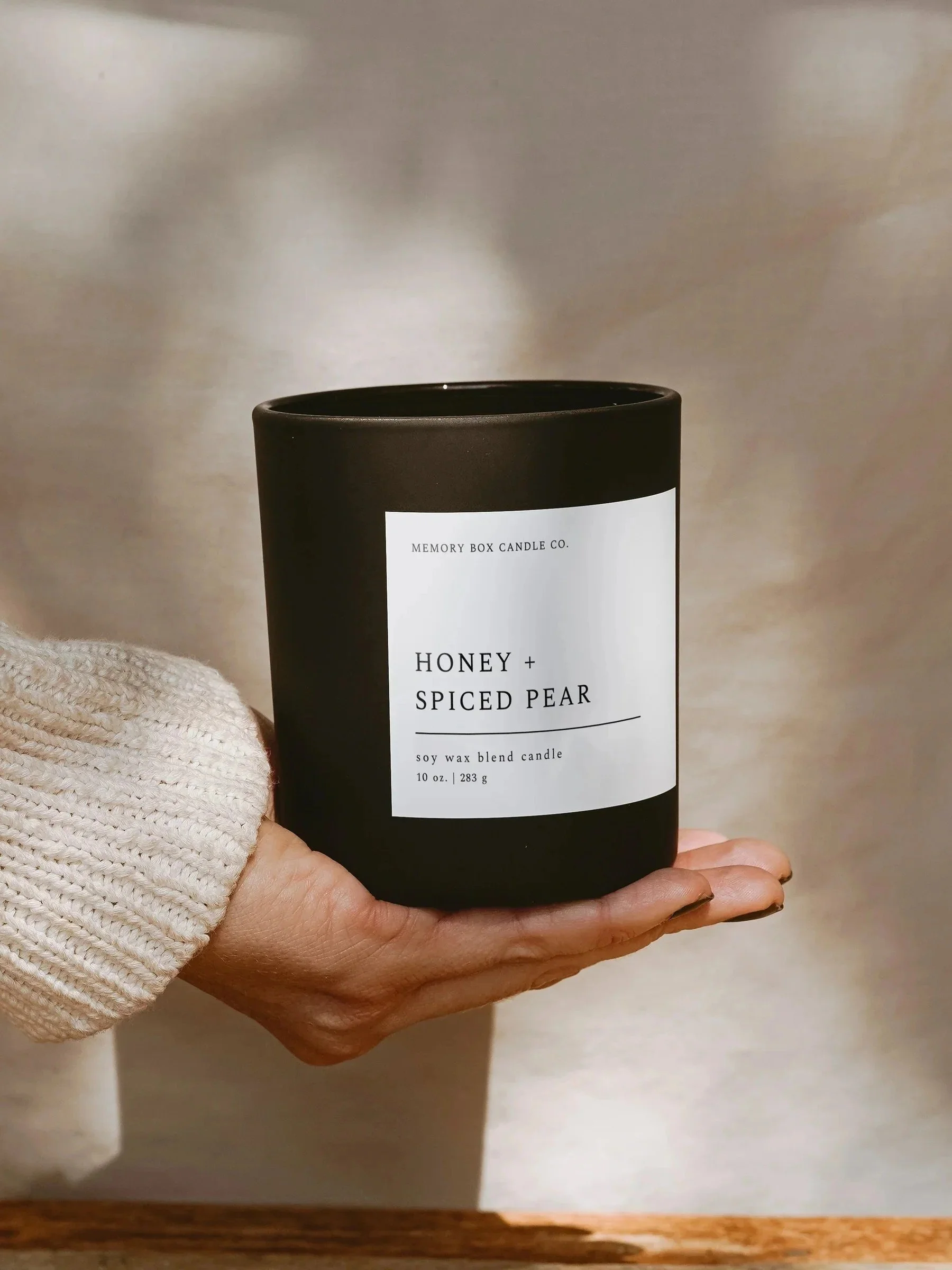 Honey spiced pear candle for holiday entertaining.
