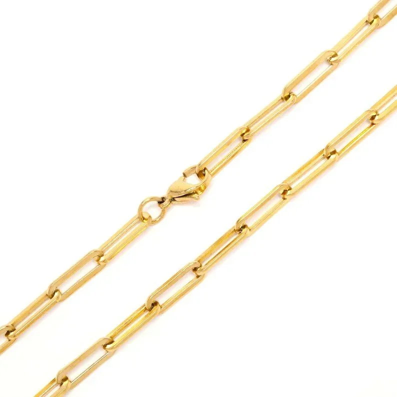 Gold Chain Link Necklace for women, a classic statement jewelry piece and thoughtful gift perfect for birthdays, anniversaries, holidays, and special occasions.
