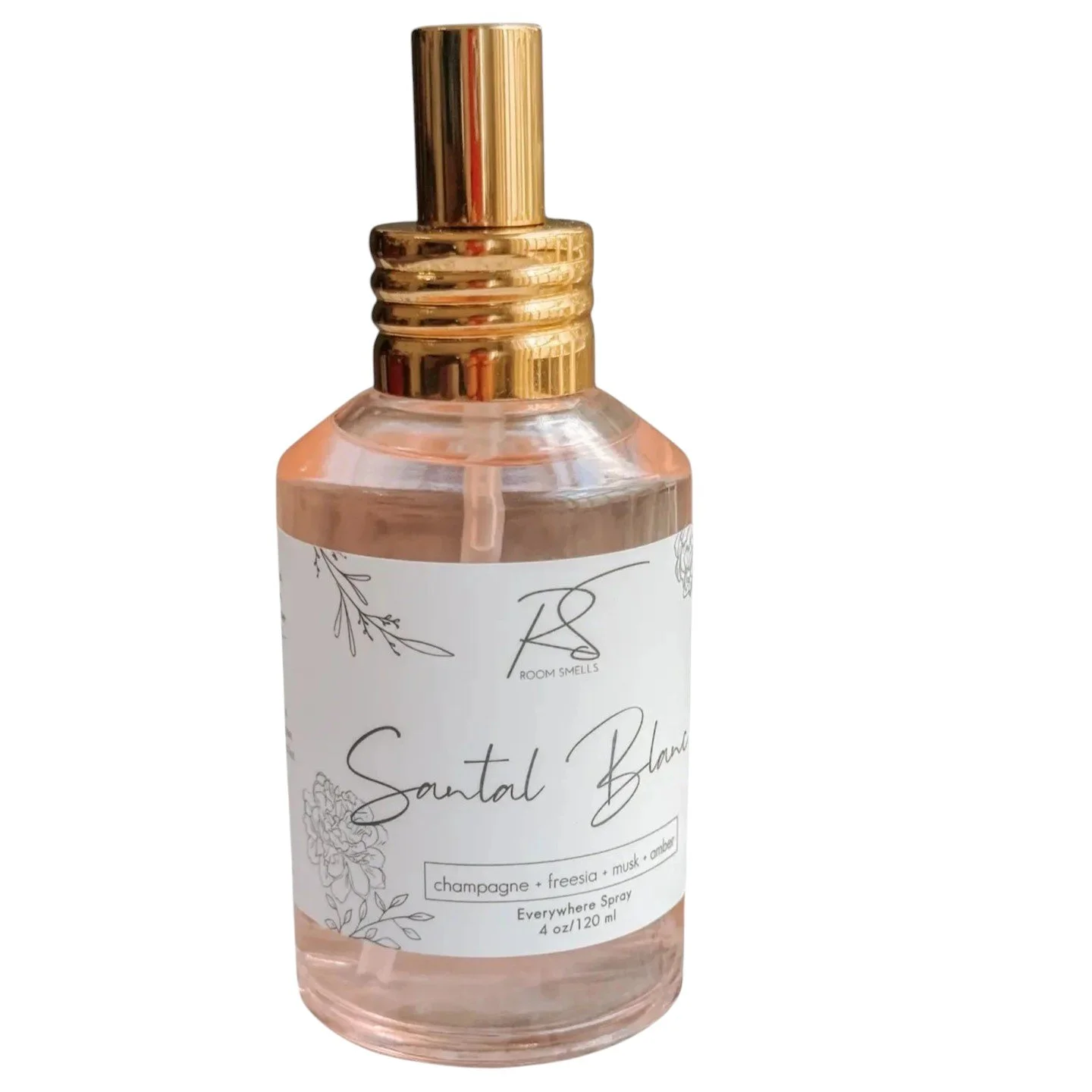 4 oz luxury women's perfume in a glass bottle with notes of champagne, freesia, amber, and musk.
