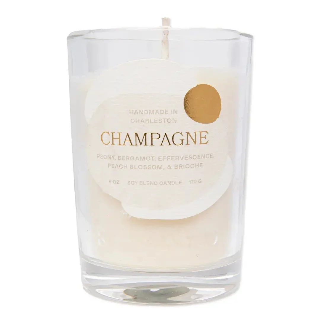 Champagne candle gift for women.
